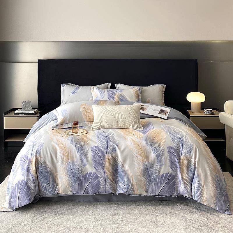 新款加厚磨毛四件套家用轻奢印花被套床单秋冬季床上用品