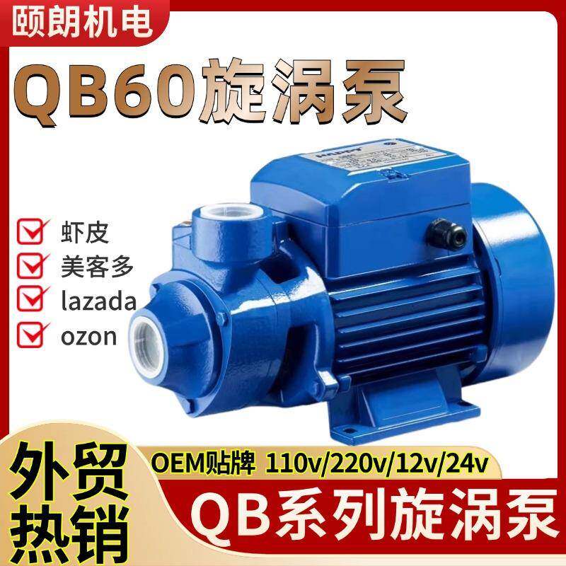 QB旋涡泵QB60/70/80清水漩涡泵AC220V/110V/127V太阳能板DC12V24V