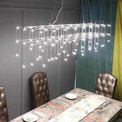 长条餐厅吊灯后现代创意个性设计感轻奢吧台店铺商用前台灯光立方