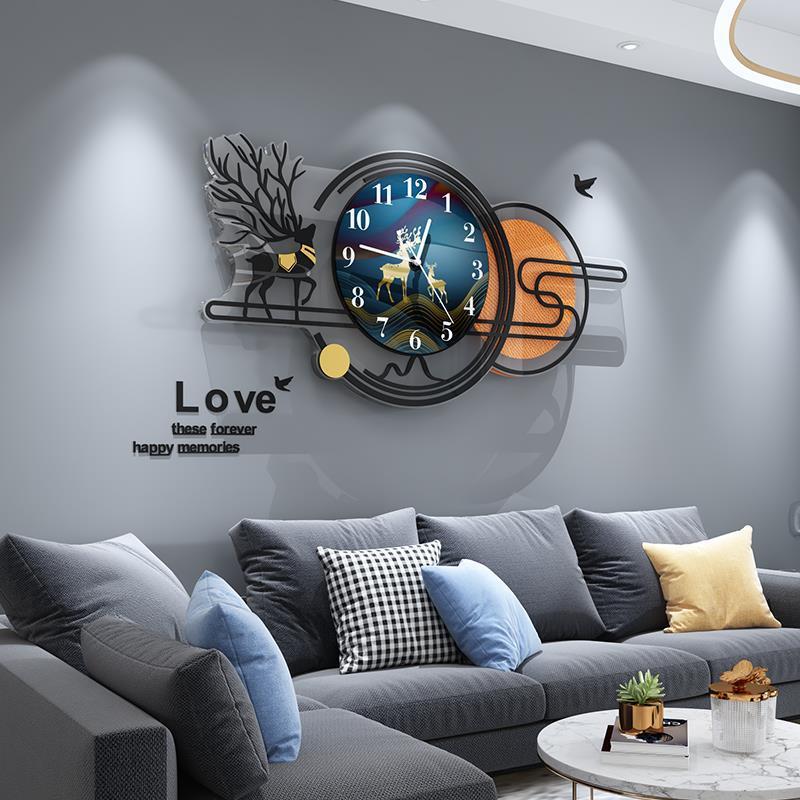 现代网红挂钟轻奢创意挂钟客厅家用挂墙大气装饰钟表欧式时尚时钟