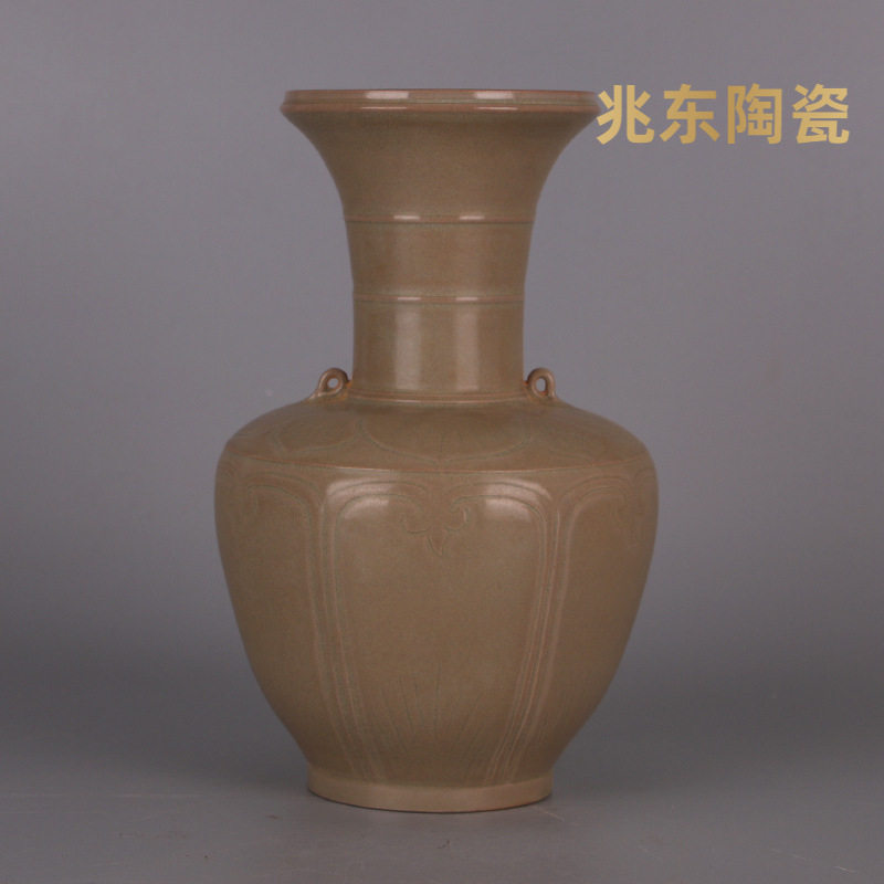 仿古瓷器南宋风格旧瓷器哥窑花瓶古董古玩旧瓷器出土做旧瓷器