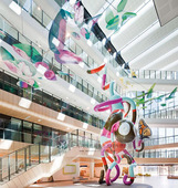 商场美陈装 饰中庭春节 置艺术中庭空间大型玻璃钢雕塑创意商场装