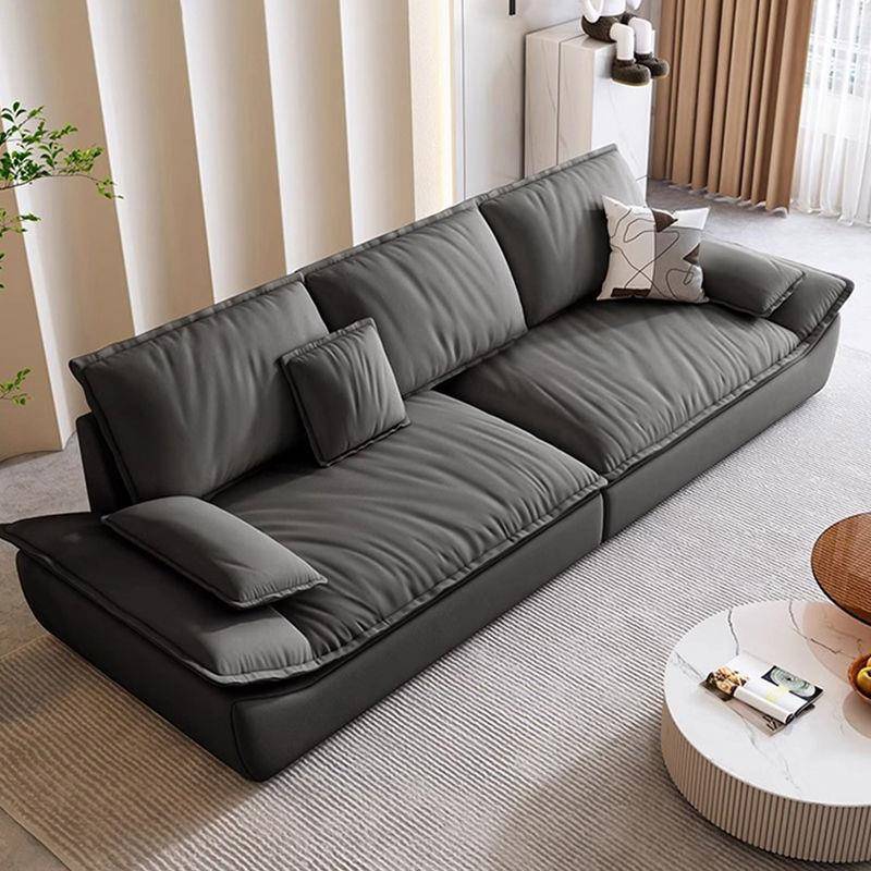 布艺沙发简约奶油风猫抓绒小户型客厅沙发