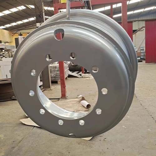 24寸多件式无内胎钢圈9.0-24适配1200-24车轮吊车港口轮毂