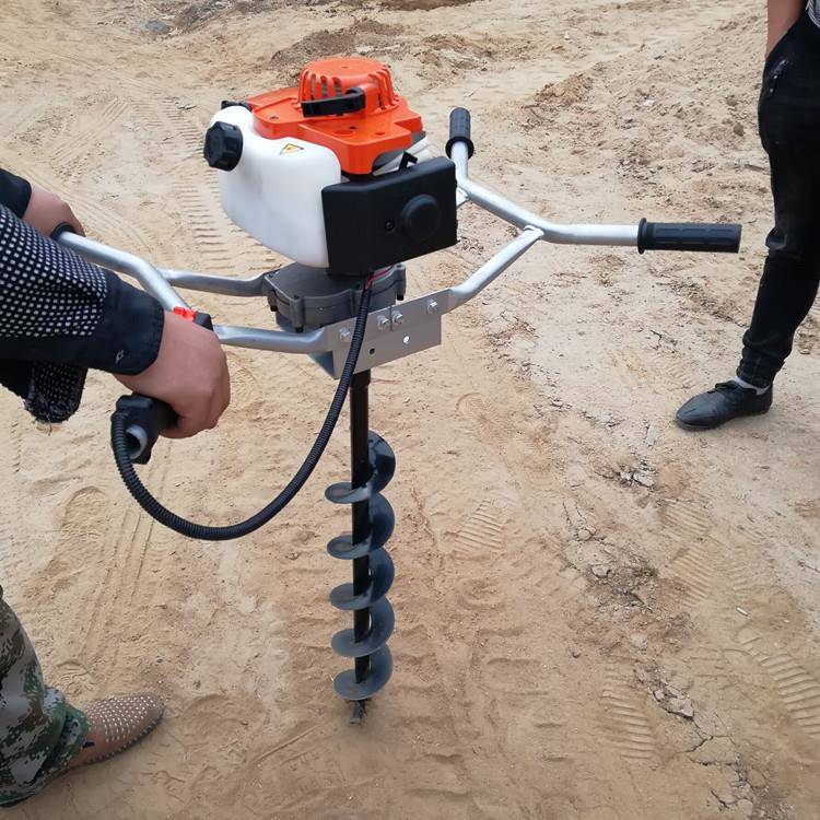 手持式汽油挖坑机大棚立柱打坑机富民打桩钻孔机