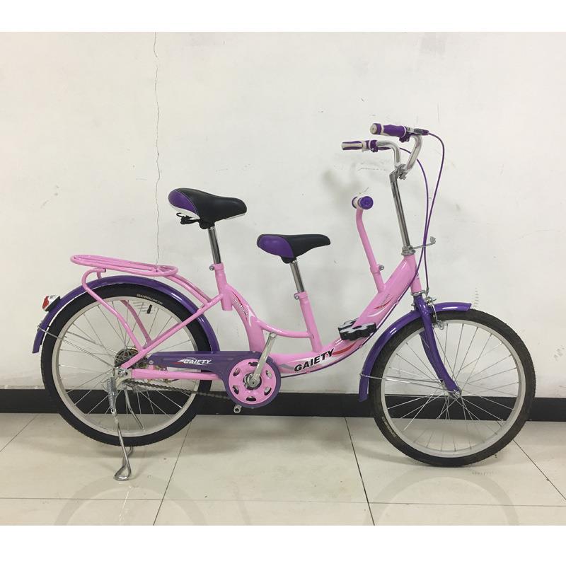 自行车新款22寸连体子母车、亲子自行车可带人