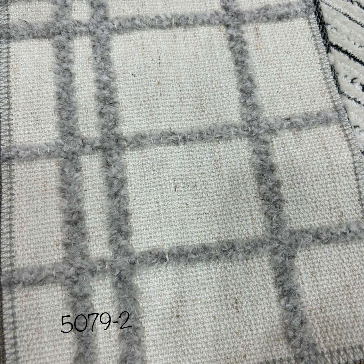 棉麻编织毛线格子面料样板房抱枕布料床尾巾搭毯面料