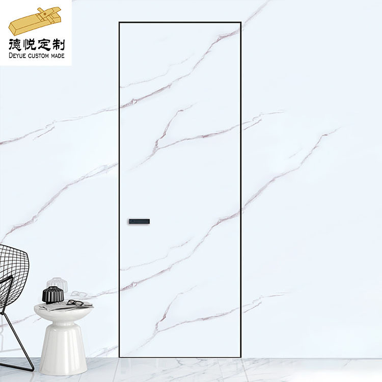 无边框极简门无框门卧室白色窄边隐框木门隐形门极窄室内门可订