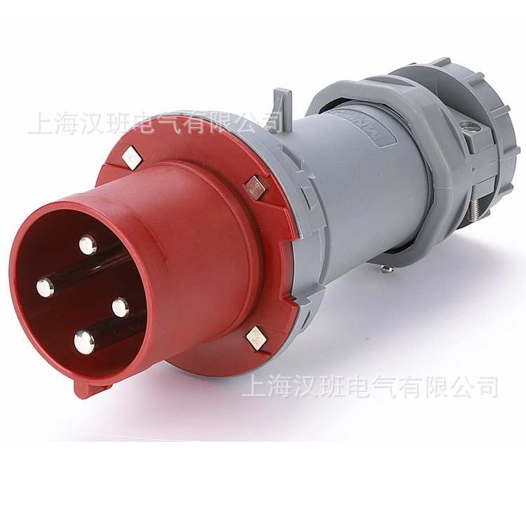 工业插头63A 4孔电源插头户外检修插头连接器航空插头