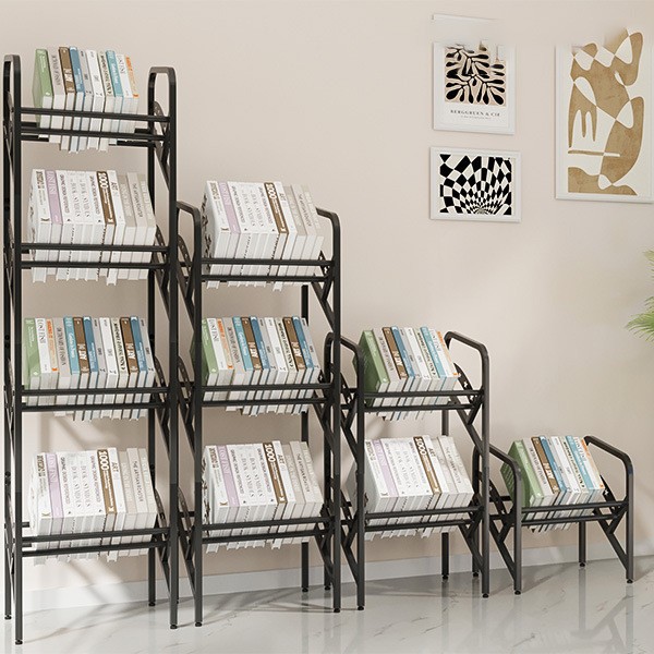 大容量书架落地桌面多层钢质网红简约现代家用卧室书房书柜收纳架