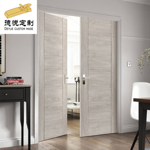 南京实木门生产厂家 室内双开平移门 可订现代简约客厅双开门