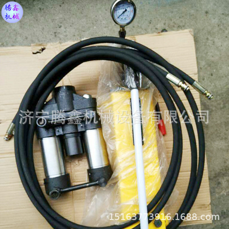 钢绞线施加预紧力 15.24手动双油缸千斤顶 矿用双缸锚索张紧机