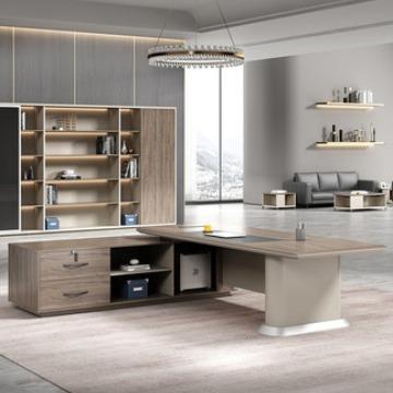 老板办公桌椅组简约现代轻奢老板桌管大班台合实木裁总LMS经理主