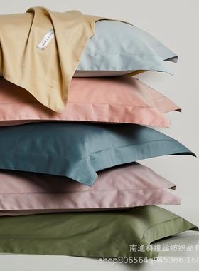 100支长绒棉单品套床1.8*2被.2纯棉床笠单件单全贡缎纯色枕头DNI