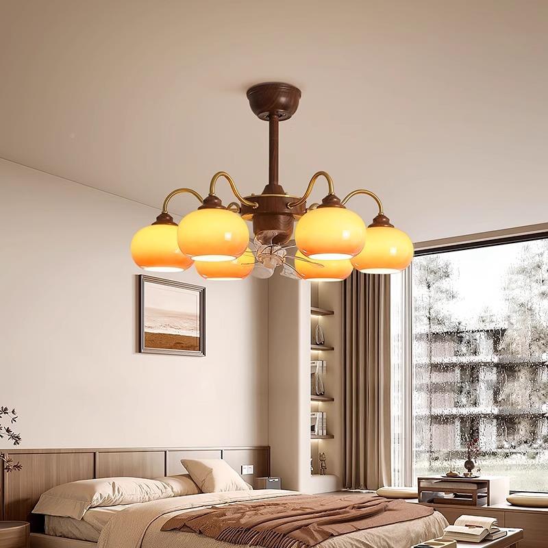 中MB-F5660古风客厅摇头风扇灯25新款大2厅吊扇灯美0餐厅式灯法式