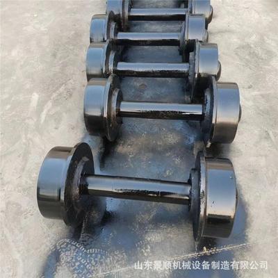 式矿车轮矿用翻式平斗板防尘闭轨道轮177885铸钢空心实心矿车轮对