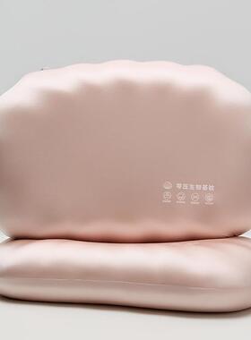 新款纯色贝壳分零压生物枕贝壳曲线AAY区枕零压记忆基芯棉成人枕