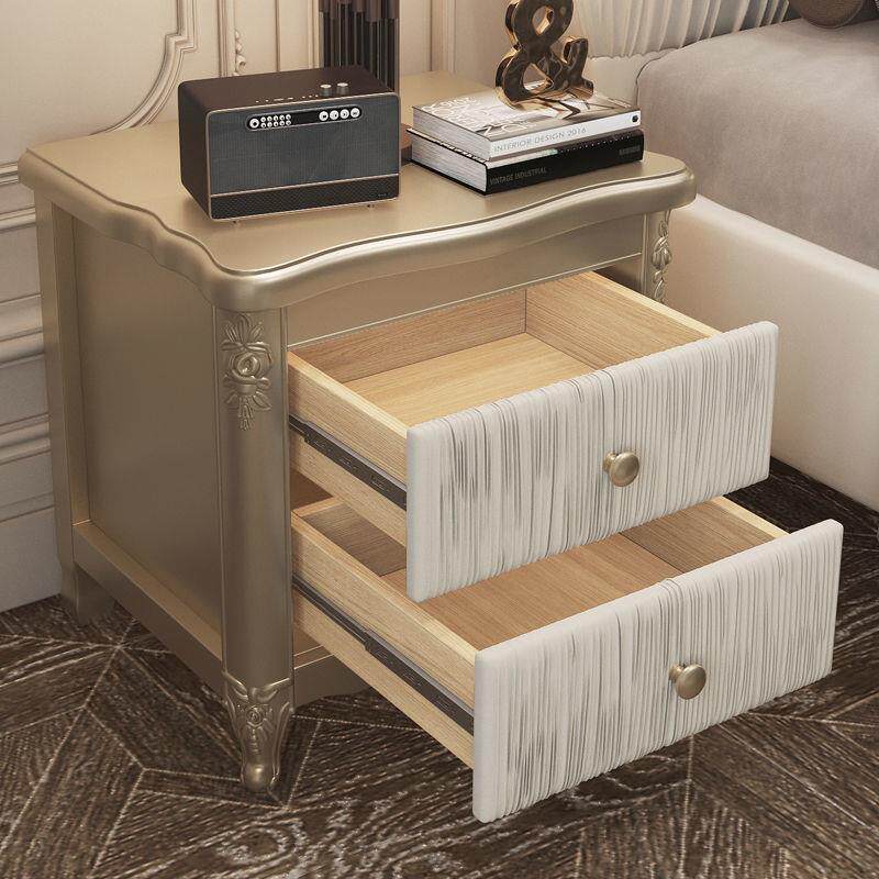 式轻奢双ANN人床法式床美实木花床公主床意主式卧婚床口丝绒布艺