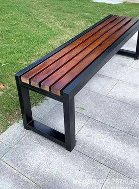 公园椅户外长椅庭防腐AL101763木广室外长条凳排椅景区休场息长院