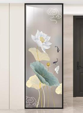 入客厅断屏风隔轻奢户艺术透钢化玻璃家用玄关FLV卫生间遮挡墙光