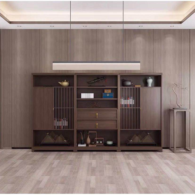 MSC新实木办公桌新款中式老板桌总裁桌金木大班台约现代简办公乌