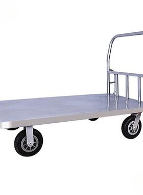 重型板铁板小推车车拉货四轮平拉车手推YNK车搬运车大号工拖地车