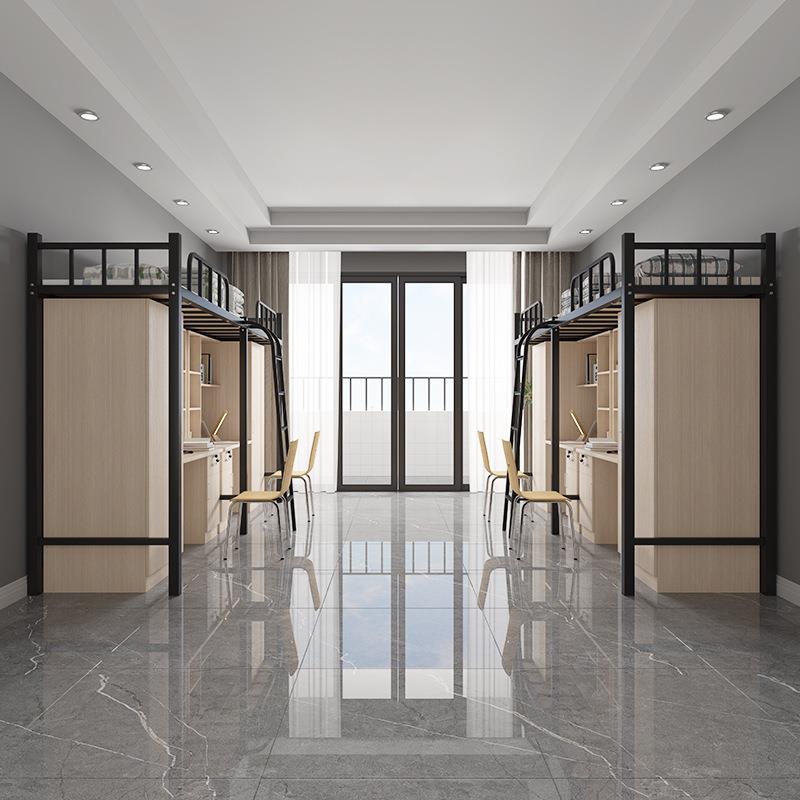 高重庆上床下桌公寓学公司员工校宿舍床0098寝床室上床下柜架铁床