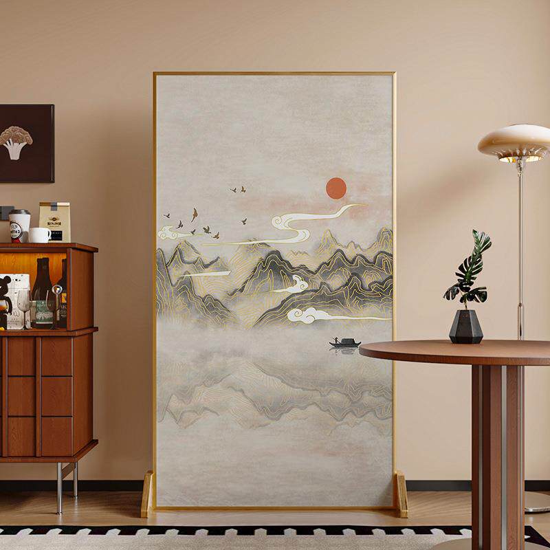 铝合金新中屏风隔断客式FZG111厅简约代办室遮现挡家用轻公奢可移