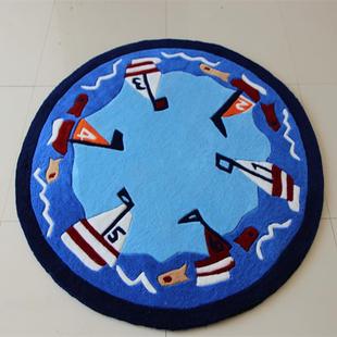 加厚形工卡通腈纶室圆客厅手卧UVW地毯茶几椅子地垫