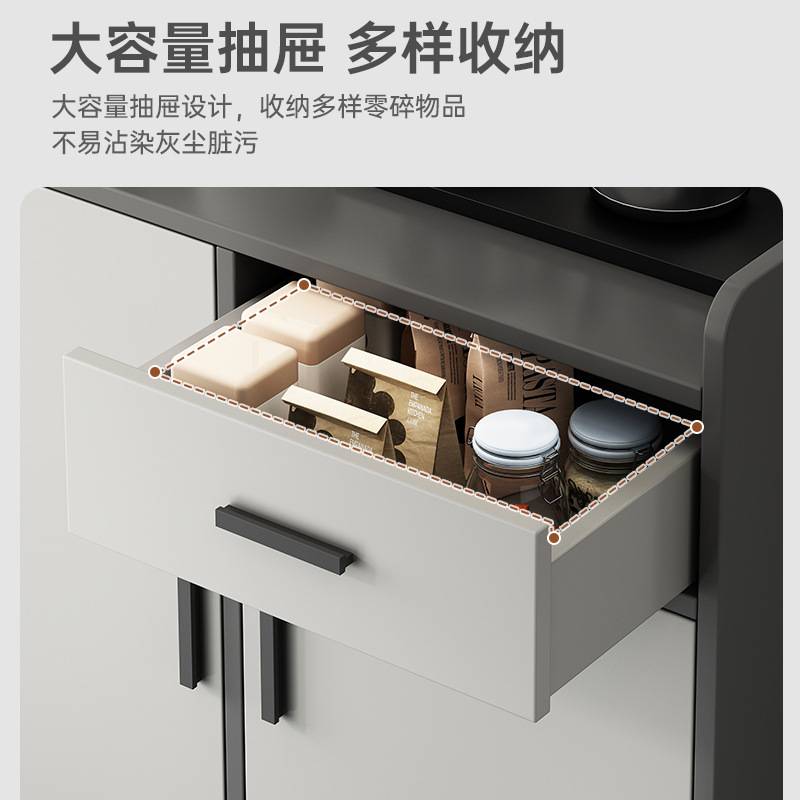茶水柜客厅餐边柜现代简约轻奢柜子储物柜厨房碗柜收纳柜家用酒柜