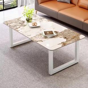 my简易茶几餐桌两茶用小型阳台桌子岩板简约高几60cm36865285可吃