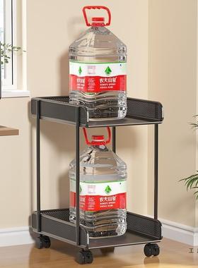 电主机置托架桌下台式箱托架办公室可移动脑底座CIO机带滑轮物架