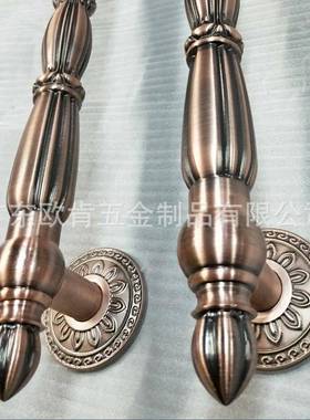欧肯五金红古铝车件拼接艺拉工手仿古式厢房酒店客房铜门YCB把大