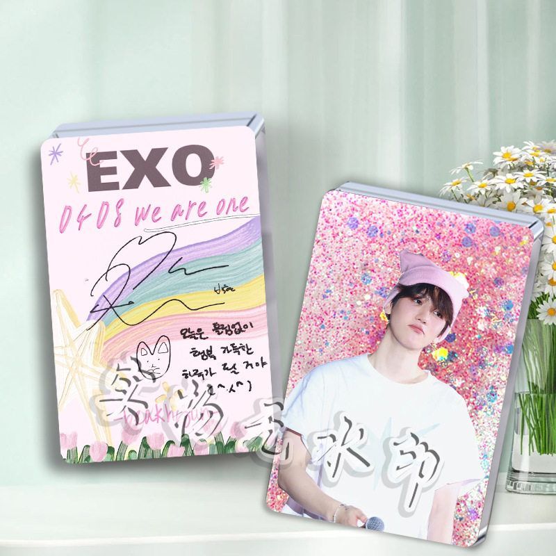 边伯贤流沙麻将明星周边挂件粉丝应援摆件卡砖亚克力生日礼物exo