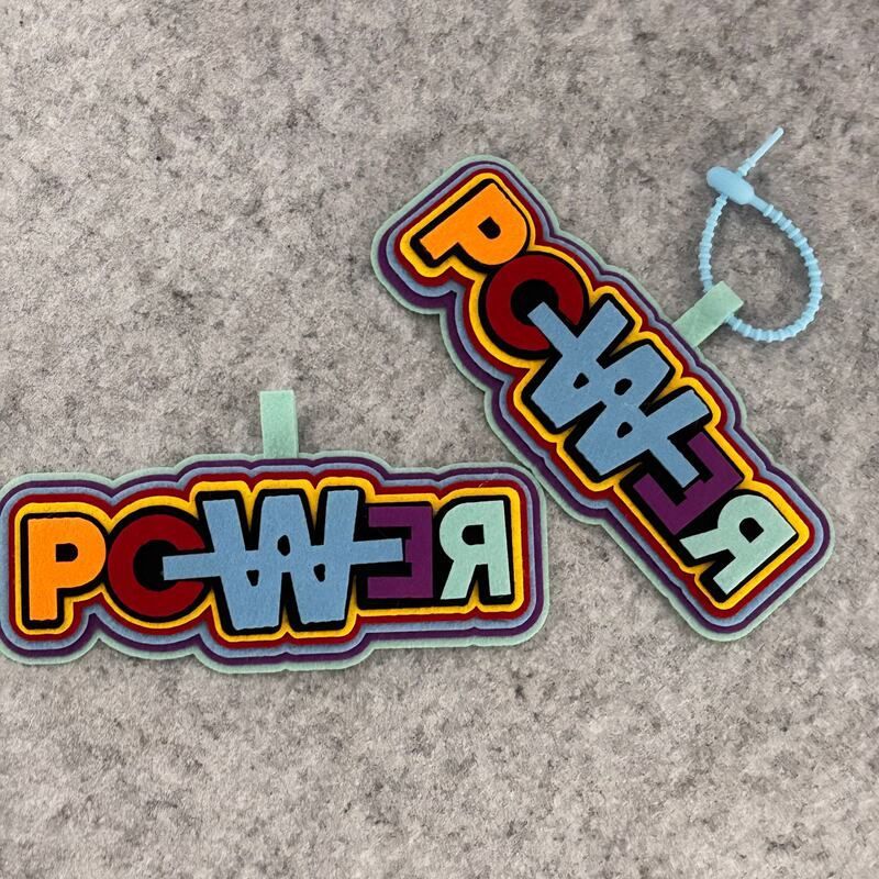 POWER权志龙不织布挂件立体文字挂饰书包装饰行李箱挂件钥匙扣厚