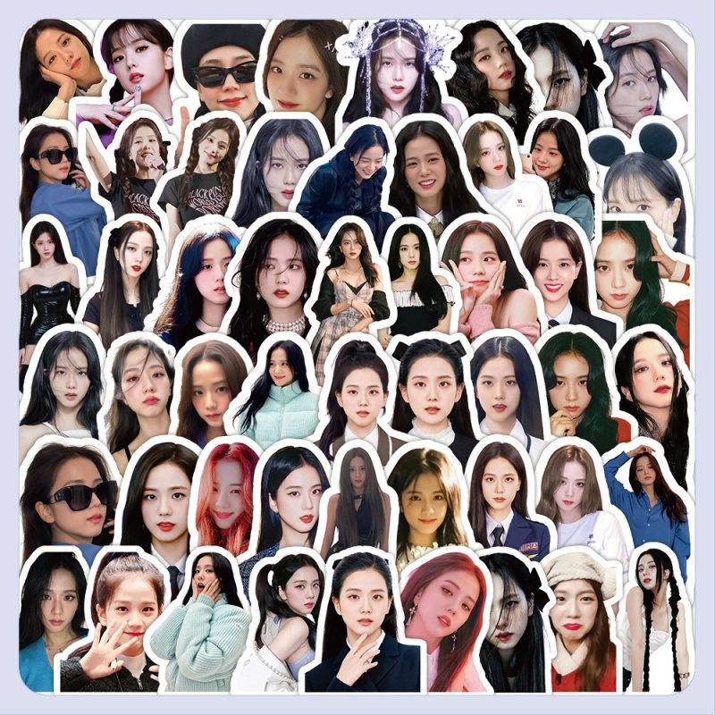 70张JISOO金智秀贴纸高颜值周边装饰笔记本文具手账贴画直销批发