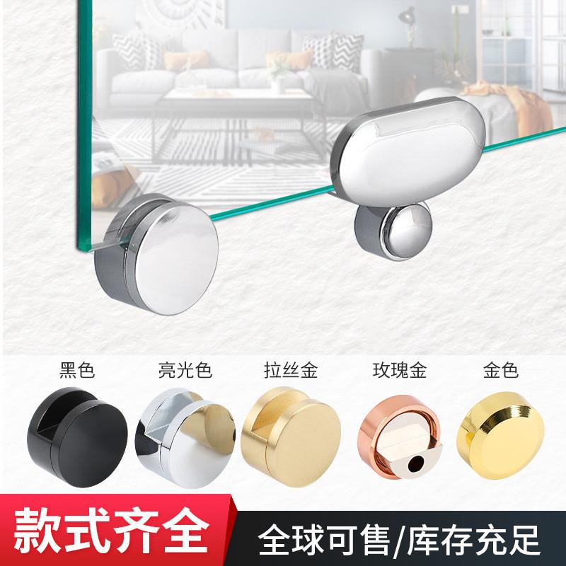 适配跨境新品墙面玻璃固定夹防腐防锈玻璃托架镜子卡扣配件玻璃镜
