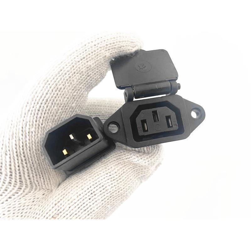 适配爱玛小刀新大洲电动车新国标充电器线转换头充电口插头公母头