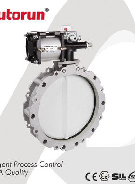 Autorun欧德隆气动水泥粉体蝶阀V1FS150+CP101+MIC23
