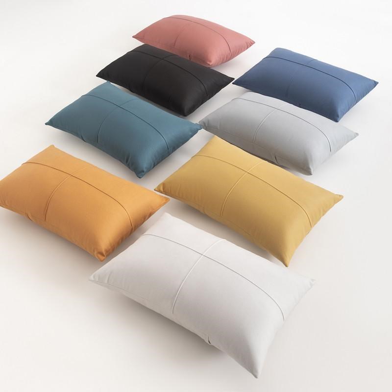 沙发靠枕b科技布长方形抱枕客厅长条枕头套子不含芯靠垫护腰可拆