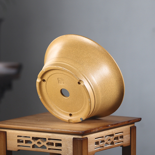 紫砂盆景盆宜兴精品陶瓷大口径盆栽多肉菖蒲植物室内桌面紫砂花盆