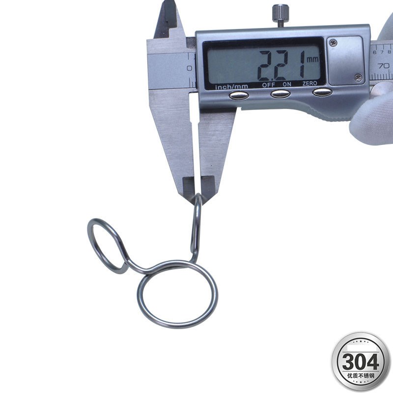 不锈钢衣杆防风钩衣架固定扣防滑阳台庭院大O众晾衣架金属圈杆管