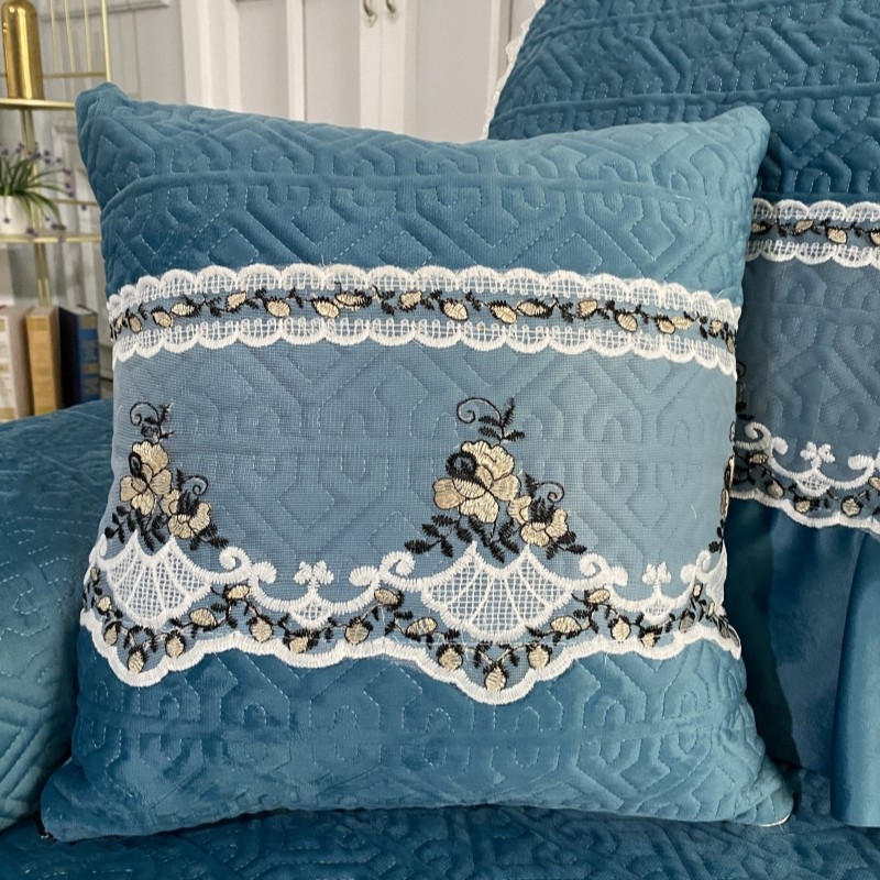 四季通用夹棉加厚防滑沙发垫贵妃组合套装直排坐垫简约沙发套罩