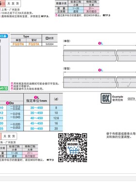 底座用支柱GSSTN10 FGSTN12管型GSSTA15带刻度型棒型FGSTA20