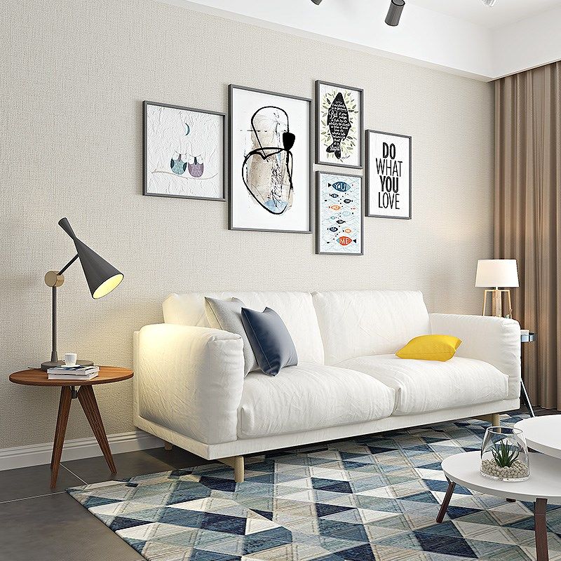 仿真麻布墙纸灰色亚麻布纹加厚深压纹纯色壁纸电视背景墙客厅卧室,家装主材,PVC墙纸,淘宝优惠券,粉丝福利购,淘宝优惠卷