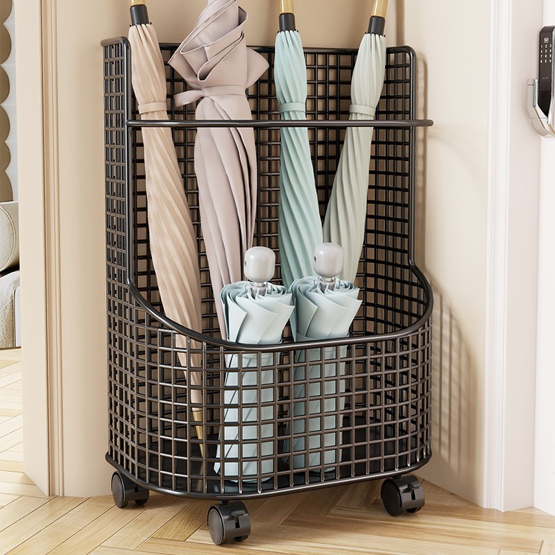 入户雨伞置物架长柄伞不锈钢伞z架门口伞具收纳桶创意可移动整理