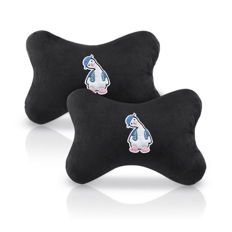 汽车头枕护颈枕一对车内座椅靠枕车载枕头可爱女生卡通车用四件套