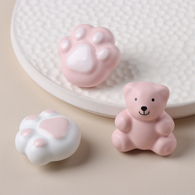 可爱动物女儿房拉手定制高端衣柜门柜子抽屉现代简约明.装把手粉