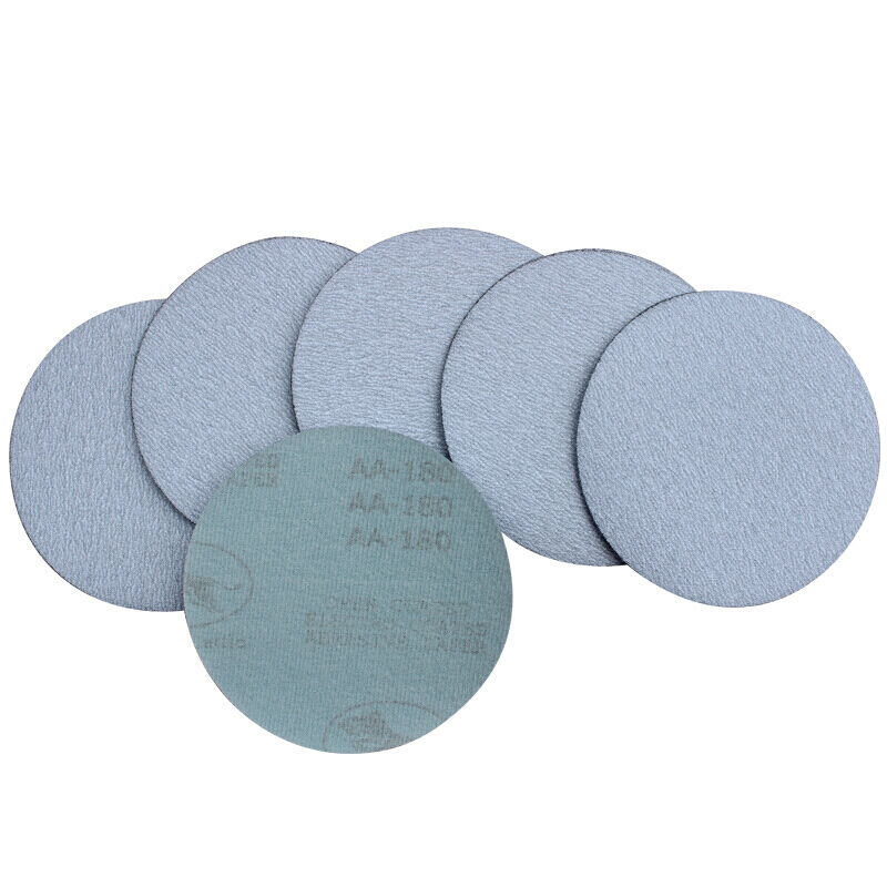 促品5寸4寸7寸9寸植绒砂纸片圆形打磨砂纸圆盘背绒干磨机抛光砂纸