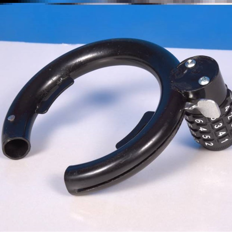 自行车锁 蟹钳锁密码马蹄锁山地车固定锁折叠公路车U型钢管圈O锁